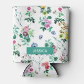 Light  Summer Floral Personalized Blikjeskoeler (Voorkant)