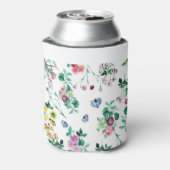 Light  Summer Floral Personalized Blikjeskoeler (Blikje Achterkant)