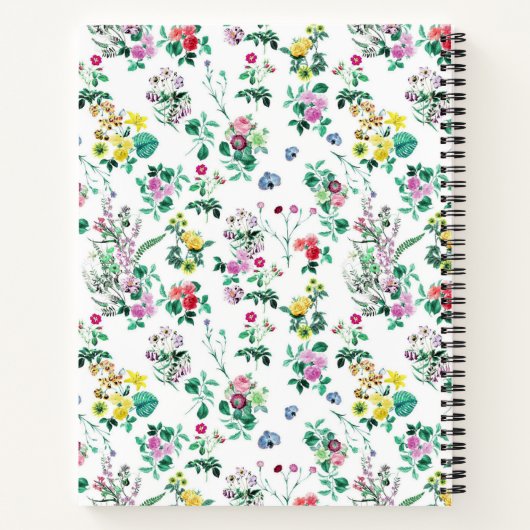 Light Summer Floral Personalized Notitieboek (Achterkant)