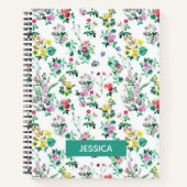Light Summer Floral Personalized Notitieboek (Voorkant)