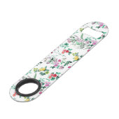 Light  Summer Floral Personalized Speed Flessenopener (Achterkant Gekanteld)