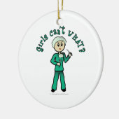 Light Surgeon Girl Keramisch Ornament (Links)