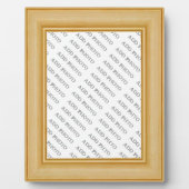 Light Tan Basic Wood Lijst Foto Plaque toevoegen Fotoplaat (Voorkant)