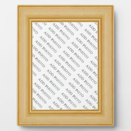 Light Tan Basic Wood Lijst Foto Plaque toevoegen Fotoplaat