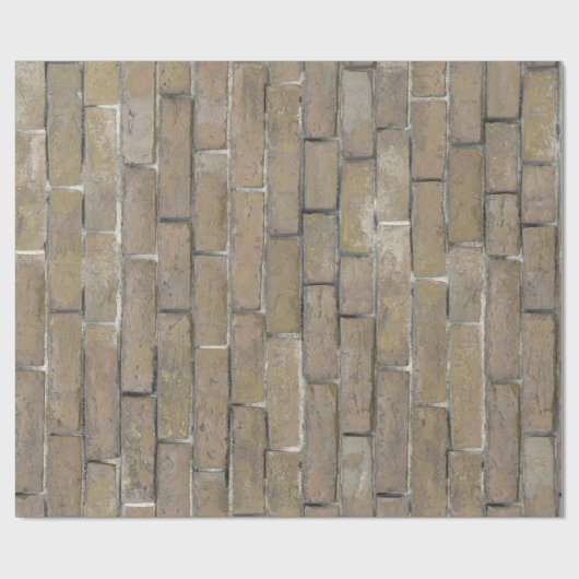 Light Tan Brick Wall patroon Cadeaupapier (Vlak)