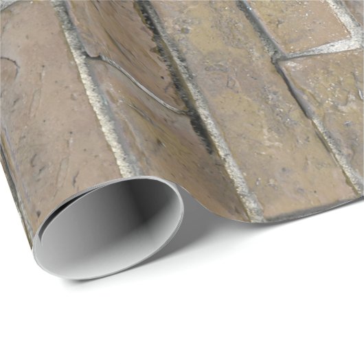 Light Tan Brick Wall patroon Cadeaupapier (Rol Hoek)