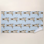 Light Tan German Shepherd Dogs Pattern Strandlaken (Voorkant)