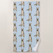 Light Tan German Shepherd Dogs Pattern Strandlaken (Voorkant)
