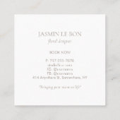 Light Taupe | Chic Floral Label (Achterkant)