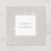 Light Taupe | Chic Floral Label (Voorkant)
