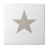 Light Taupe Star Tegeltje (Voorkant)