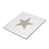 Light Taupe Star Tegeltje (Zijkant)