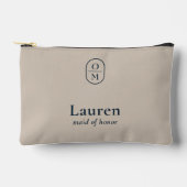 Light Taupe | Wedding Monogram Bridesmaid Gift  Etui (Voorkant)