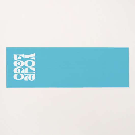 Light Teal Custom Logo Promotional Business Yogamat (Achterkant (horizontaal))