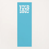 Light Teal Custom Logo Promotional Business Yogamat (Voorkant)