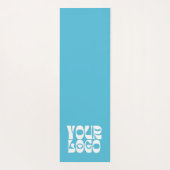 Light Teal Custom Logo Promotional Business Yogamat (Achterkant)