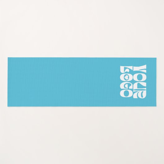 Light Teal Custom Logo Promotional Business Yogamat (Voorkant (horizontaal))