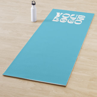 Light Teal Custom Logo Promotional Business Yogamat