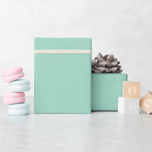 Light Teal Solid Wrapping Paper Roll Cadeaupapier (Baby Shower)