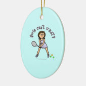 Light Tennis Player Girl Keramisch Ornament (Links)