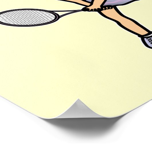 Light Tennis Player Girl Poster (Hoek)