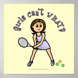Light Tennis Player Girl Poster