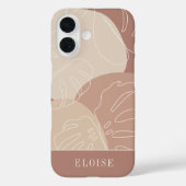 Light Terracotta Boho Tropical Monstera Leaf Case-Mate iPhone Case (Achterkant)