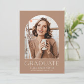 Light Terracotta | Klassieke foto Afstuderen A Aankondiging (Staand voorkant)