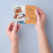 Light Terracotta PHOTO Weddenschap SAVE DATE QR CO Flyer (Hand)