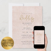 Light Terracotta Wedding Instant Digital Download Kaart