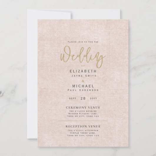 Light Terracotta Wedding Instant Digital Download Kaart (Voorkant)