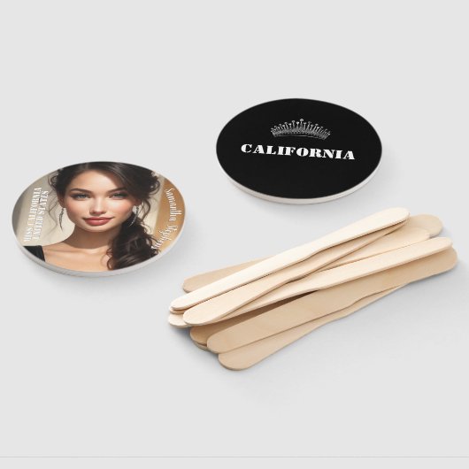 Light Text Pageant Fan Wavers - Set van 10 Fans Handwaaier (Niet-gemonteerd)