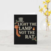 Light The Lamp Not The Rat Christmas Funny Novelty Kaart (Gele Bloem)