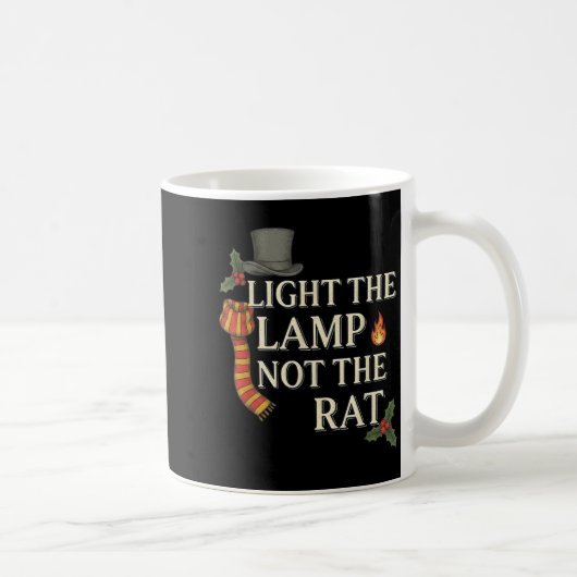 Light The Lamp Not The Rat Christmas Funny Novelty Koffiemok (Rechts)