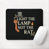 Light The Lamp Not The Rat Christmas Funny Novelty Muismat (Met muis)