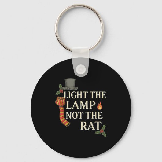 Light The Lamp Not The Rat Christmas Funny Novelty Sleutelhanger (Voorkant)