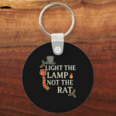 Light The Lamp Not The Rat Christmas Funny Novelty Sleutelhanger (Voorkant)