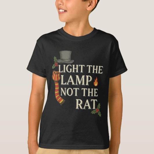 Light The Lamp Not The Rat Christmas Funny Novelty T-shirt (Voorkant)