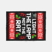 Light The Lamp Not The Rat Funny Christmas Matchin Fleece Deken (Voorkant (Horizontaal))