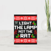 Light The Lamp Not The Rat Funny Christmas Matchin Kaart (Voorkant)