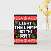 Light The Lamp Not The Rat Funny Christmas Matchin Kaart (Gele Bloem)