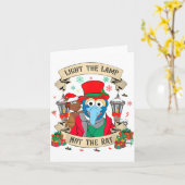 Light The Lamp Not The Rat Funny Christmas Matchin Kaart (Gele Bloem)