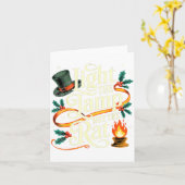 Light The Lamp Not The Rat Funny Christmas Matchin Kaart (Gele Bloem)