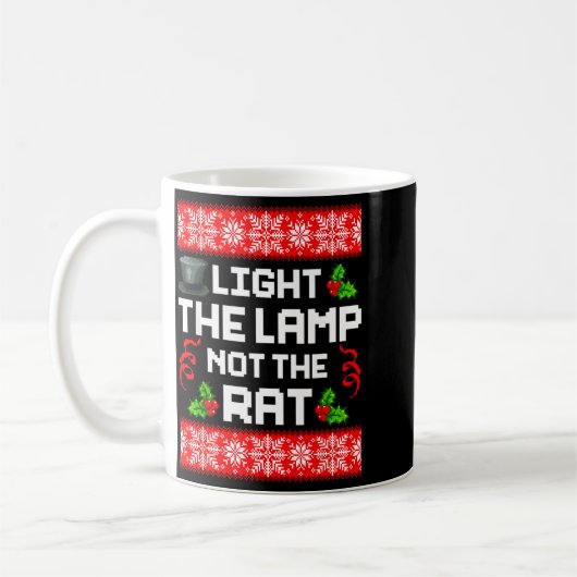 Light The Lamp Not The Rat Funny Christmas Matchin Koffiemok (Links)