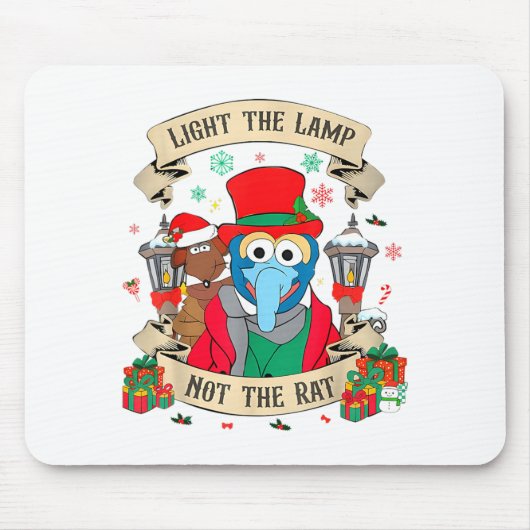 Light The Lamp Not The Rat Funny Christmas Matchin Muismat (Voorkant)