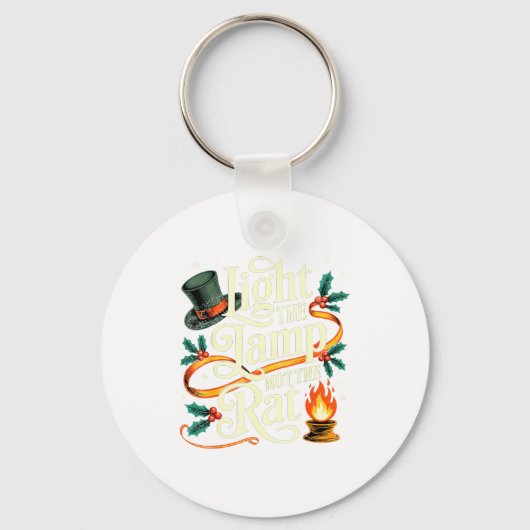Light The Lamp Not The Rat Funny Christmas Matchin Sleutelhanger (Voorkant)