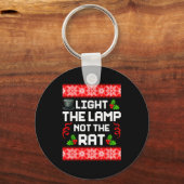 Light The Lamp Not The Rat Funny Christmas Matchin Sleutelhanger (Voorkant)