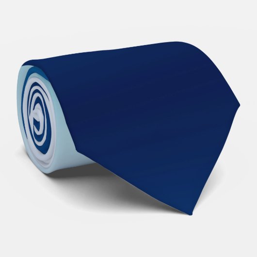Light to Dark Ocean Blue Ombre Stropdas (Opgerold)