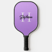Light to Medium Lavender Ombre Monogrammed Pickleball Paddle (Voorkant)