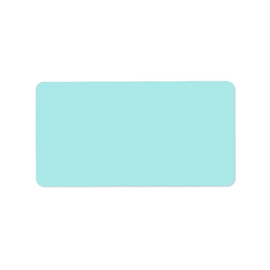 Light Turquoise Address Label (Voorkant)